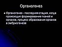 Органогенез