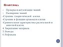 План урока
