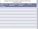 Используя учебник и материал презентации составьте таблицу