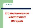 Возникновение клеточной теории