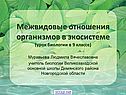 Межвидовые отношения организмов в экосистеме
