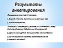 Результаты анкетирования