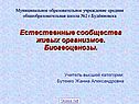Естественные сообщества живых организмов