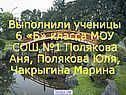 Выполнили ученицы 6 «Б» класса МОУ СОШ №1 Полякова Аня, Полякова Юля,