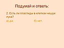 Есть ли пластиды в клетках чешуи лука