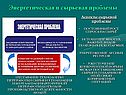 Энергетическая и сырьевая проблемы