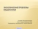 Экологические проблемы нашего края