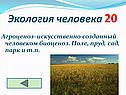 Агроценоз- искусственно созданный человеком биоценоз