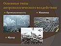 Основные типы антропологического воздействия