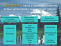Экология - наука о взаимоотношениях живых организмов с окружающей