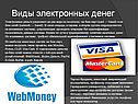 Виды электронных денег