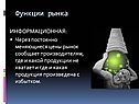 Функции рынка