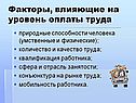 Факторы, влияющие на уровень оплаты труда