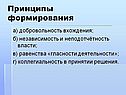 Принципы формирования
