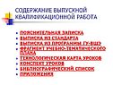 Содержание выпускной квалификационной работа