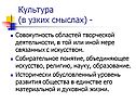 Культура (в узких смыслах)