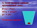 Сила тяжести меньше архимедовой силы