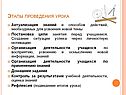 Этапы проведения урока