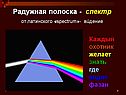 Радужная полоска - спектр от латинского «spectrum»- в