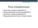 Типы электростанций