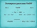 Электролиз расплава NaOH