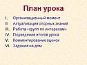 План урока