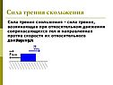 Сила трения скольжения