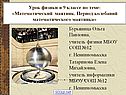 Математический маятник. Период колебаний математического маятника