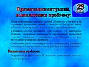 Презентация ситуаций, выявляющих проблему: