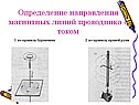 Определение направления магнитных линий проводника с током