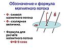 Обозначение и формула магнитного потока