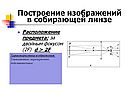 Построение изображений в собирающей линзе