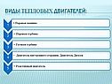 Виды тепловых двигателей