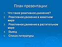 План презентации: