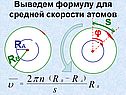 Выведем формулу для средней скорости атомов