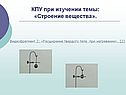 КПУ при изучении темы: «Строение вещества»