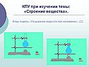 КПУ при изучении темы: «Строение вещества»