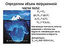 Объем погруженной части тела