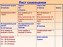 Лист самооценки