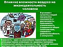 Влияние влажности воздуха на жизнедеятельность человека