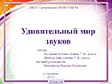 Удивительный мир звуков