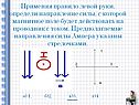 Направления силы Ампера