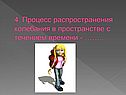 4. Процесс распространения колебания в пространстве с течением времени