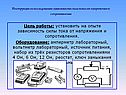 Инструкция по исследованию зависимости силы тока от напряжения и сопротивления