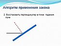 Перпендикуляр в точке падения луча