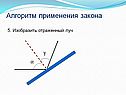 Изобразить отраженный луч