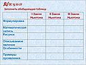 Заполнить обобщающую таблицу