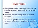 Цели урока