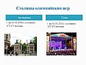 Столицы Олимпийских игр