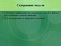 Содержание модуля